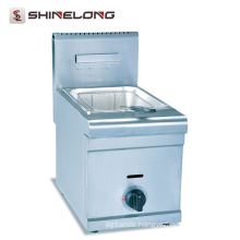 Factory High quality stainless steel Gas 1-Tank and 1-Basket Deep Fryer